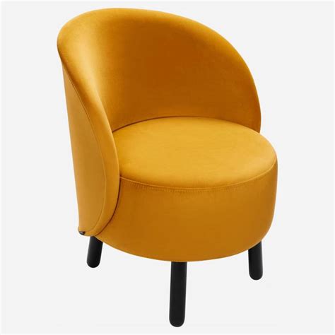 Bold - Velvet Tub Chair - Mustard yellow - Habitat