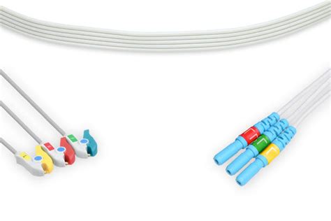 Din Style Compatible Disposable Ecg Leadwire 3 Leads Pinchgrabber