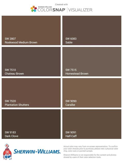 Sherwin Williams Browns Google Search Dark Brown Paint Color Shades