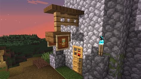 Hanging Item Shop Sign By Blaubart Minecraft Build Tutorial