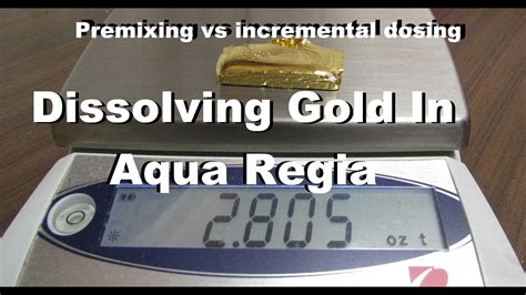 How To Properly Dissolve Gold With Aqua Regia Mixing Vs Incremental
