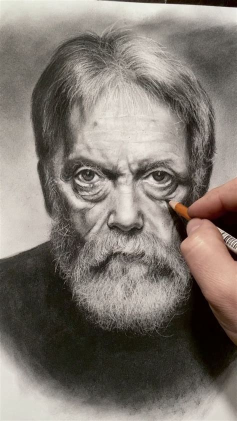 Realistic Charcoal Portrait Drawing By Artist Eric Armusik Artofit