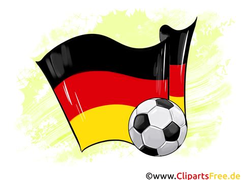 Ein typ fußballer, nach dem sich deutschland lange. Deutschland Fußball Ball mit Fahne im Hintergrund Clipart-Illustration | Deutschland fußball ...
