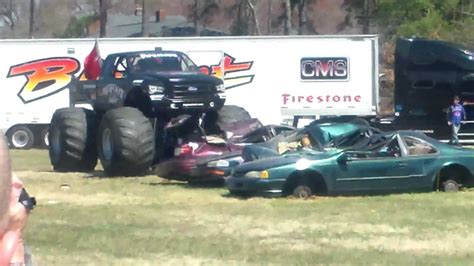 3 Big Foot Monster Truck Crushing Cars In Summerfield Nc Mandm Tire