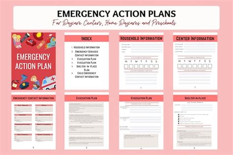 Emergency Action Plans Home Daycare Daycare Center Etsy