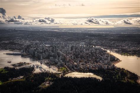 Aerial View Of Vancouver British Columbia Canada Stock Image Image