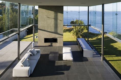 Cliff House In New Zealand Beautiful Glass House Overlooking A Gulf Home Design Lover