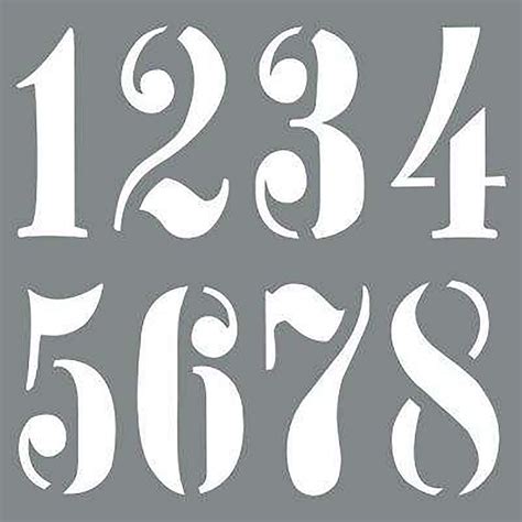 Decoart Stencil 10 Inch Vintage Numbers The Home Depot Canada