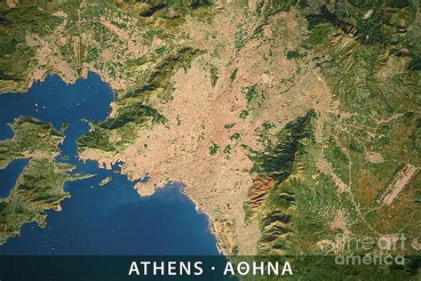 Posizione Geografica Di Atene Carta Topografica Di Atene Altimetria E