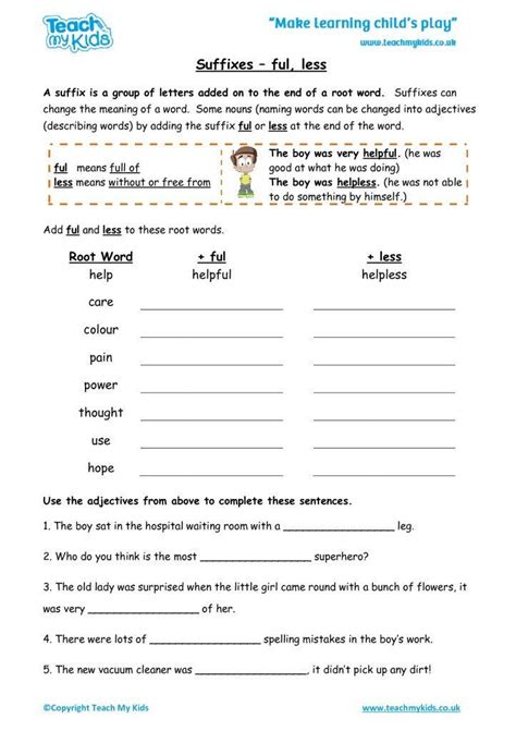 Root Phon 4th Grade Worksheet