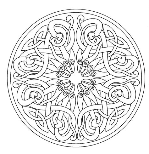 Free coloring page «coloringmandalaadult7». A mandala made of an