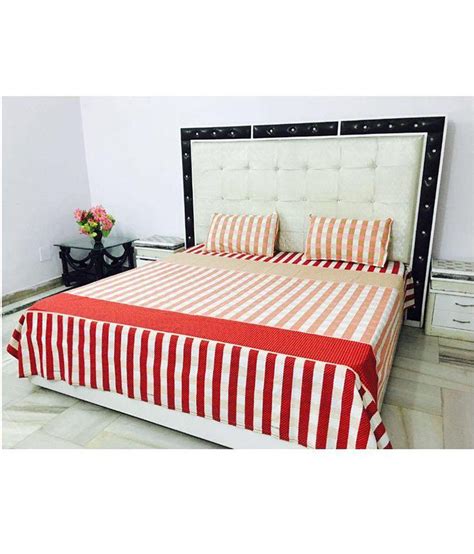 Reliable Trends Double Cotton Stripes Bed Sheet Buy Reliable Trends