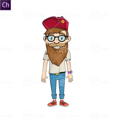 Cool Hipster Character Animator Puppet Graphicmama