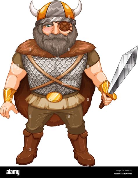 Illustration Of A Viking Warrior Stock Vector Image And Art Alamy