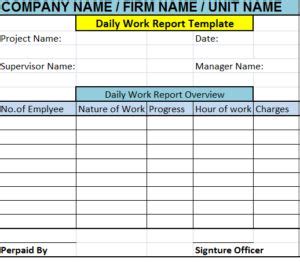 Daily Report Templates Excel Word Templates Report Template Word