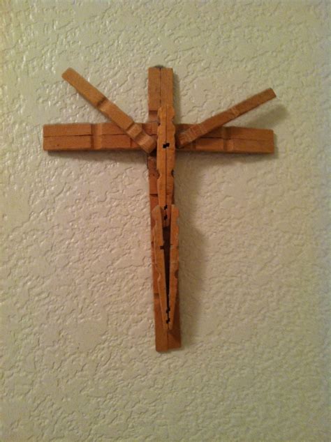 Clothespin Cross Clothes Pin Crafts Clothes Pins Easter Crafts