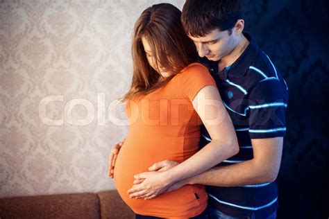 Pregnant Woman With Her Husband Stock Image Colourbox