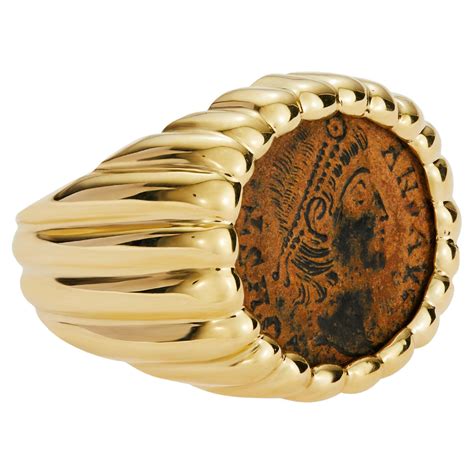 Vahe Naltchavan Ancient Gold Coin Ring In 18 Karat Yellow Gold And 22