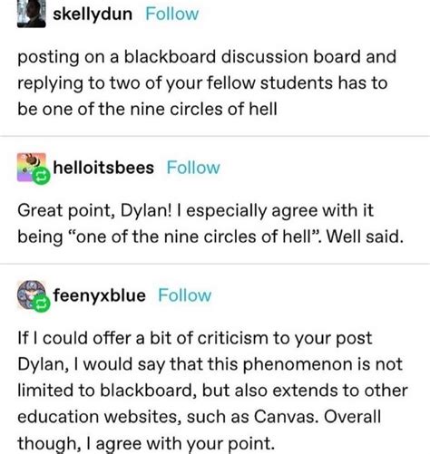 Blackboard Discussions R Curatedtumblr