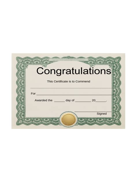 Congratulations Certificate 4 Free Templates In Pdf Word Excel Download