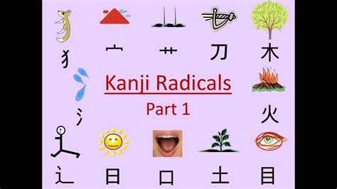 Kanji Radicals Part 1 Youtube