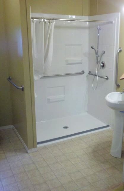 Bestbath Walk In Shower Roll In Shower Handicap Showers Ada Shower Barrier Free Bathroom By