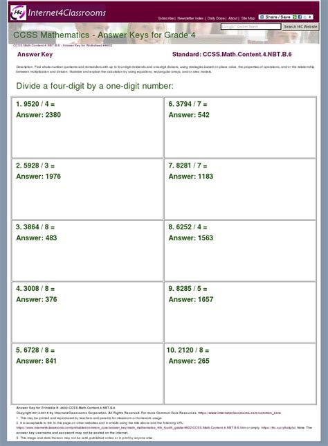After checking the answer key, if you will reach the minimum dhs assam cut off marks based on your reservation category, then that means your name will appear in the merit list otherwise not qualified in the exam. Answer Key Download - Worksheet #4602. CCSS.Math.Content.4.NBT.B.6