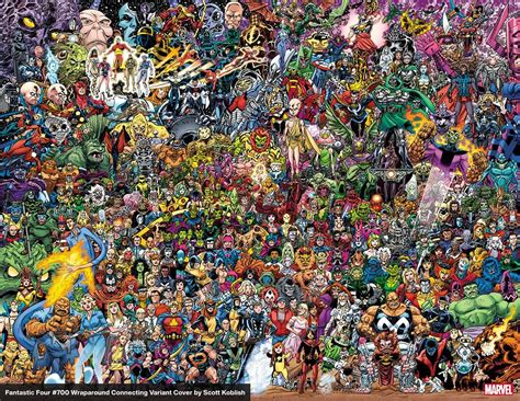 Marvel Reúne 700 Personagens Diferentes Em Uma única Capa Do Quarteto