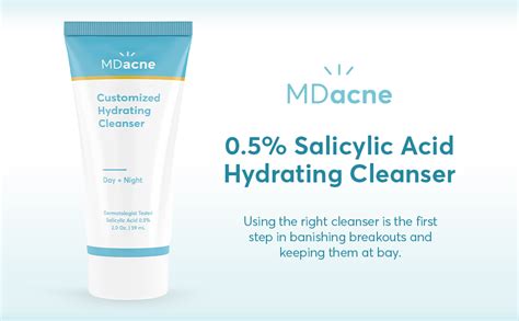 Mdacne Hydrating Facial Cleanser With Micronized Salicylic