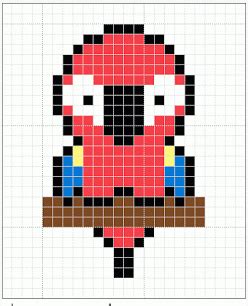 Gatito gato, gato de dibujos animados. Parrot | Cross stitch animals, Pixel art pattern, Cross ...
