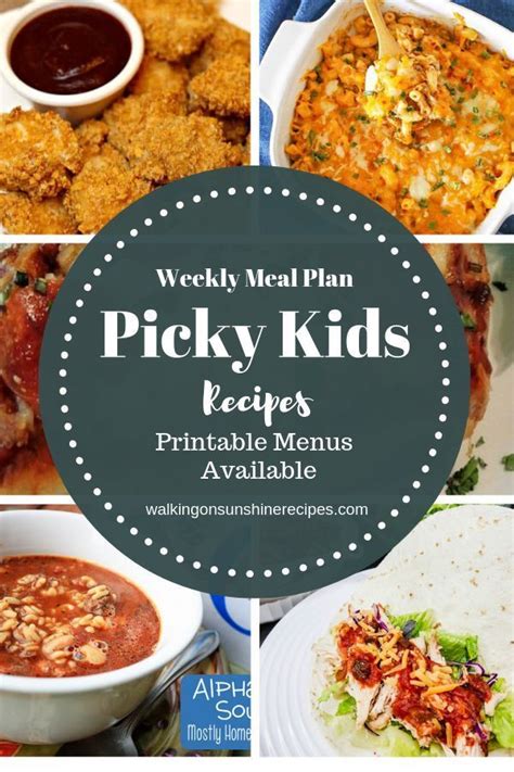 Now with diabetes he has to be a picky eater if he wants to get his numbers under control, and i have to prepare meals that will help. Meal Plan 20 - Picky Eaters Recipes | Walking on Sunshine ...