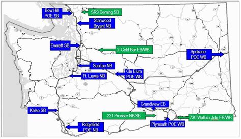 Map Of Weigh Stations With Bypass Wsdot