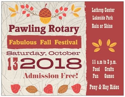 Pawling Rotarys Fabulous Fall Festival Scheduled For October 13th