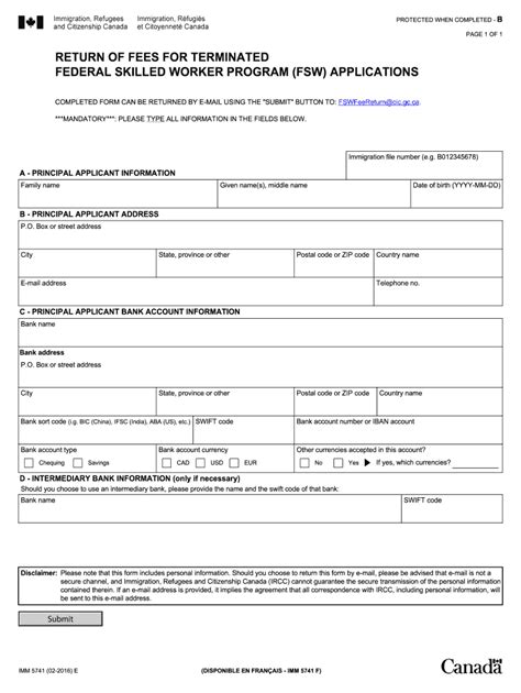 2016 Form Canada Imm 5741 E Fill Online Printable Fillable Blank