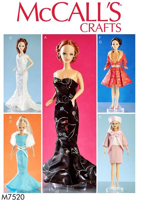 sewing pattern 11 1 2 inch fashion doll formal gown pattern etsy doll dress patterns barbie