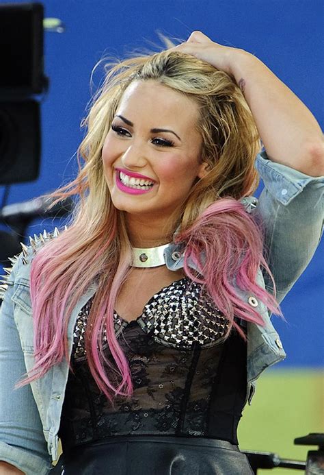 Demi is known for her glossy brunette mane. Celebs With Easter Egg-Colored Hair