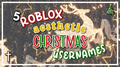 Aesthetic Roblox Christmas Usernames 2020 Youtube