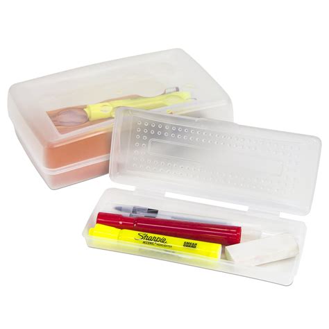 Pencil Box Clear 12 Unitspack Pencil Boxes Pencil Case Hobbies