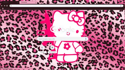 hello kitty leopard chrome theme themebeta