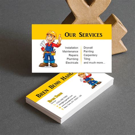 Handyman Service Business Cards Custom Handyman Service Business