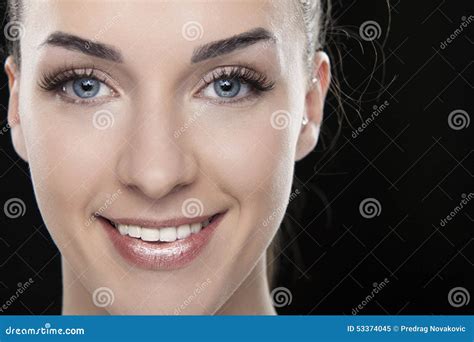 Woman With Blue Eyes Stock Image Image Of Face Beauty 53374045