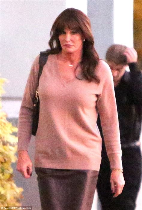 Caitlyn Jenner Attempts A Kardashian Look In A Pencil Skirt And Winter Woolies Daily Mail Online