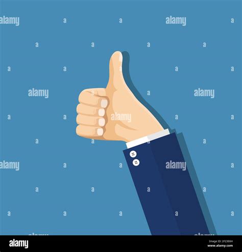 Businessman Hands Hold Thumbs Up Stock Vector Image And Art Alamy
