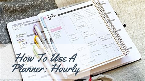 How To Use A Planner Hourly Layout Youtube