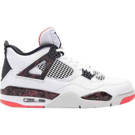 Mens Air Jordan Retro 4 Iv Bright Crimson White Black Pale Citron 3084