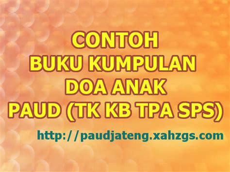 Contoh Buku Kumpulan Doa Anak PAUD Sehari-Hari - PAUD JATENG