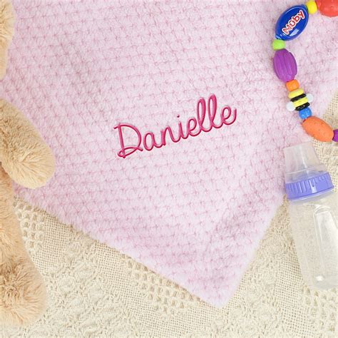Personalized Pink Baby Blanket Baby Girl Blanket