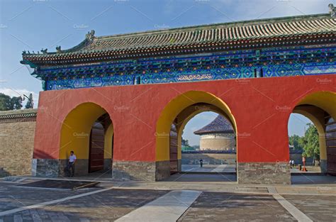 Chinese Gate Stock Picture Architecture Stock Photos ~ Creative Market