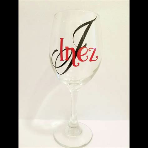 Personalized Wine Glass With Layered Vinyl Made By Yours Truly