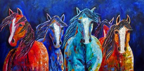 Watercolor Horse Paintings Contemporary Southwestern Horse Painting